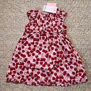 GYMBOREE GIRLS STRAWBERRY PRINT DRESS SIZE 12/18M NWT